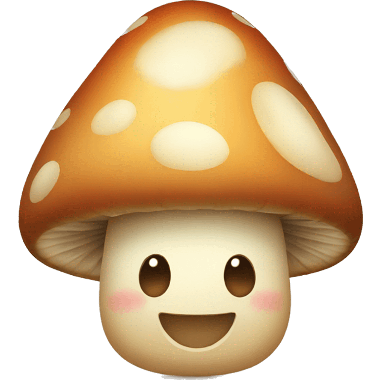 happy Mushroom Face rolling emoji