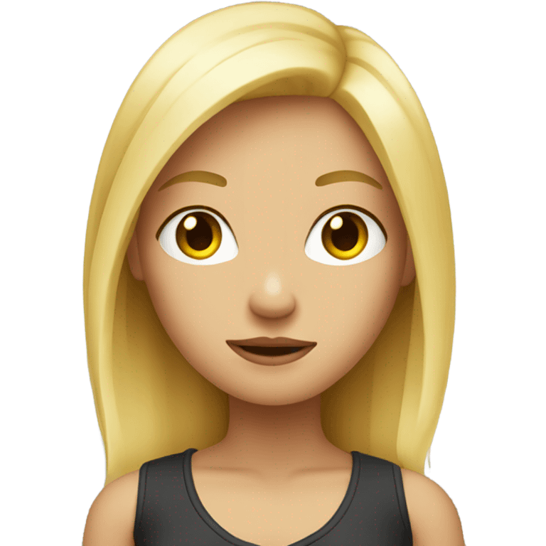 Sassy blonde girl emoji