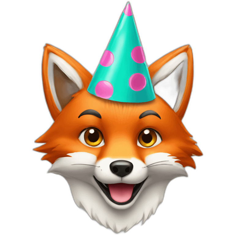 fox in party hat emoji