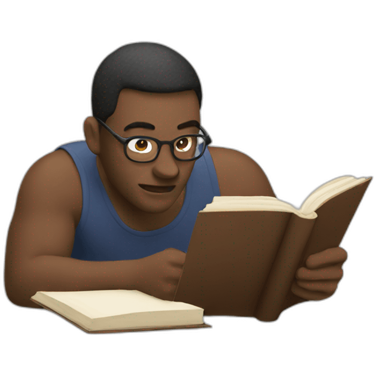 man reading emoji