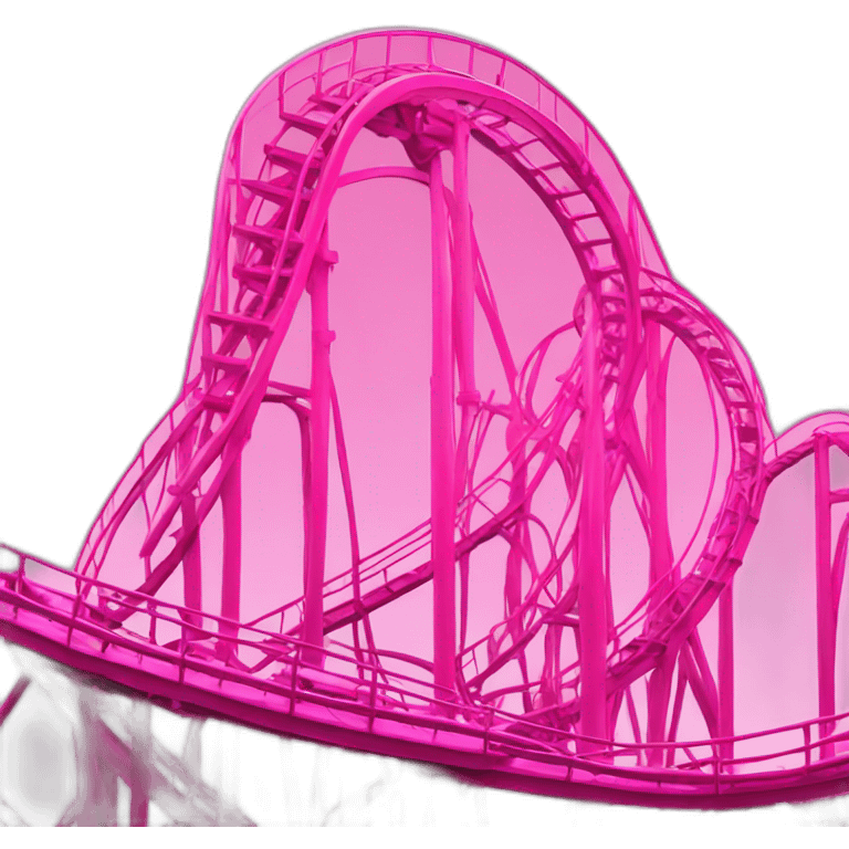 Pink rollercoaster emoji