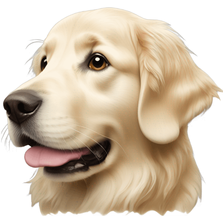 english cream golden retriever  emoji