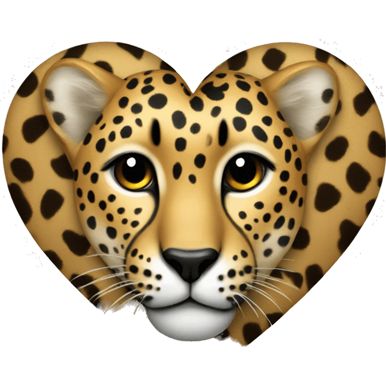 heart with cheetah print emoji