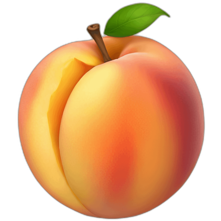 Juicy peach emoji