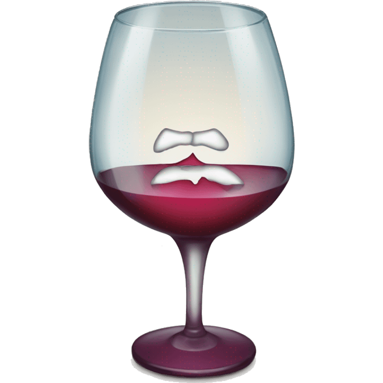 Wine glass with a kiss ln it emoji