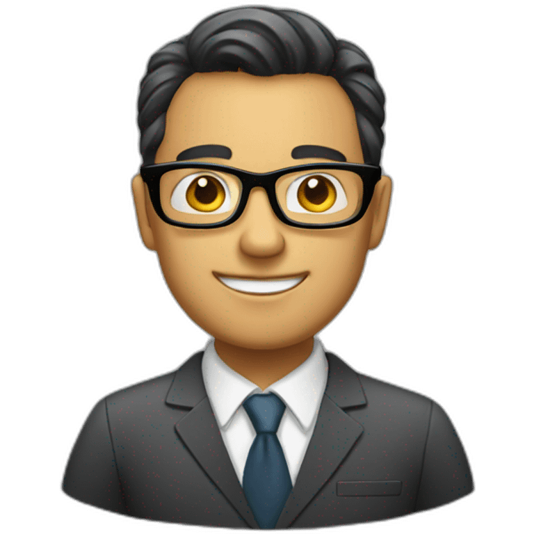 Businessman-with-blackrimmed-glasses emoji