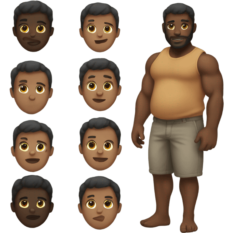 pregnant buff black guy emoji