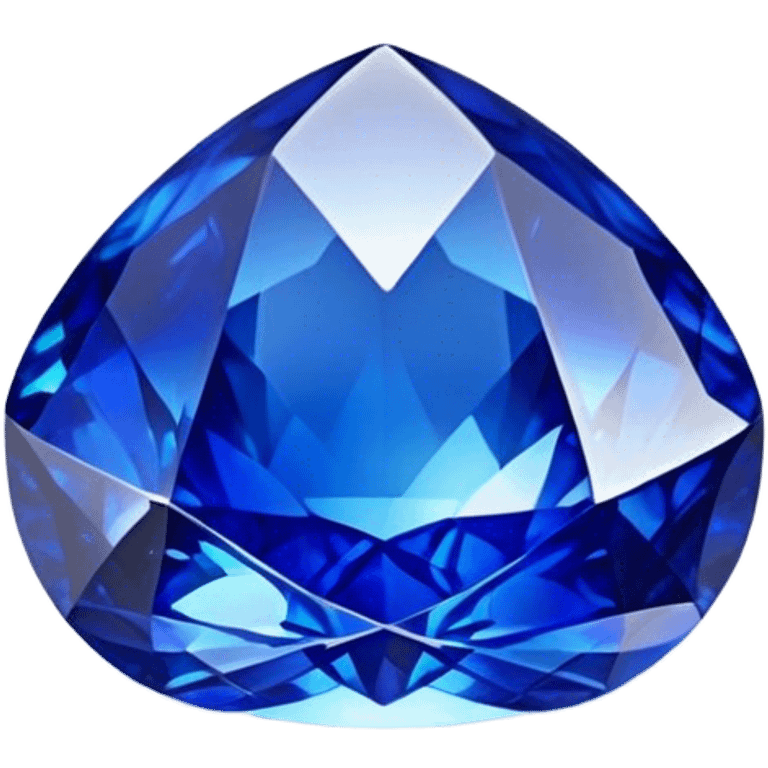 Cinematic Realistic Sapphire Emoji, Deep blue and stunning, with smooth, polished facets that gleam with a vibrant intensity. The deep blue hue reflects light in mesmerizing patterns, and a soft, glowing aura adds to the precious, regal nature of the gemstone. Soft glowing outline, capturing the essence of wisdom and royalty in a dazzling sapphire. emoji