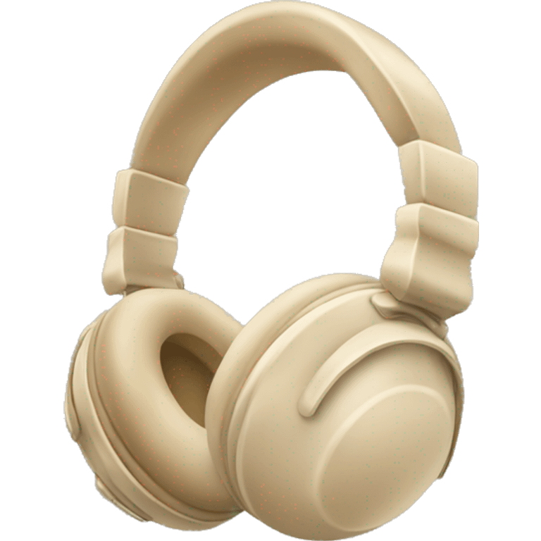 beige headphone emoji