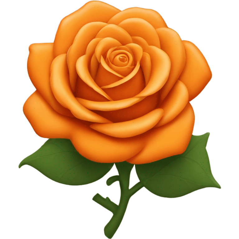 orange rose on a background of orange hearts emoji