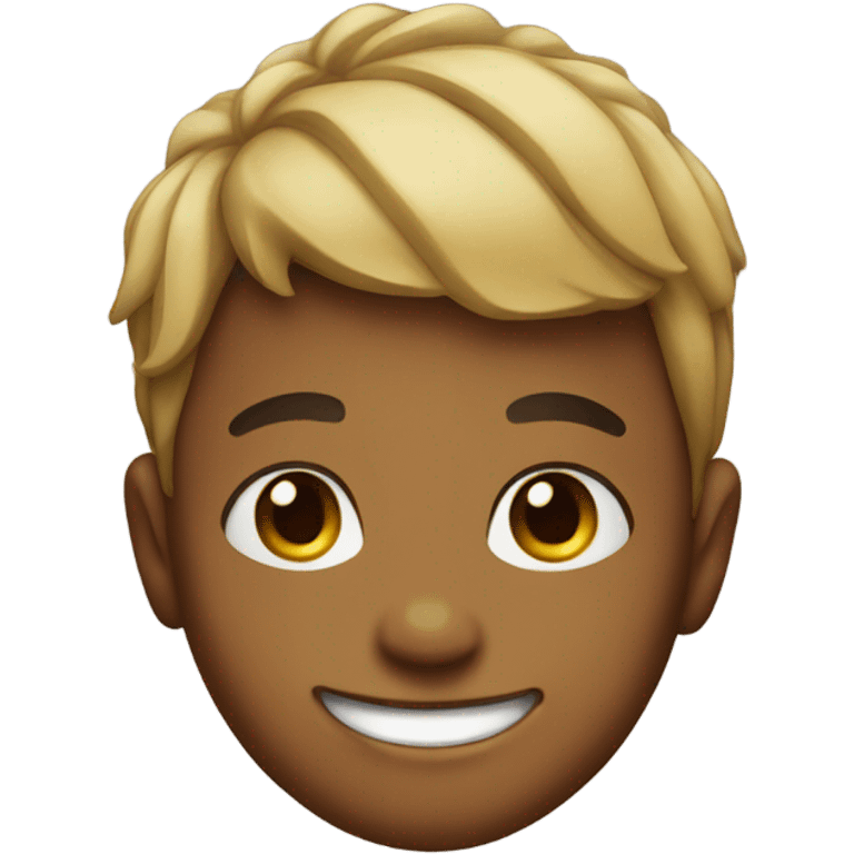 smiling boy with hairband portrait emoji