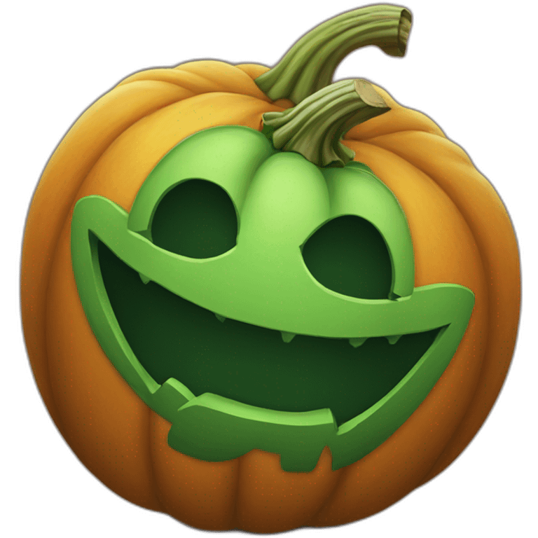 pumpkin on pumpkin emoji