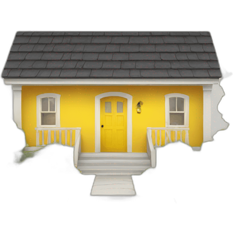 bright yellow simple home emoji