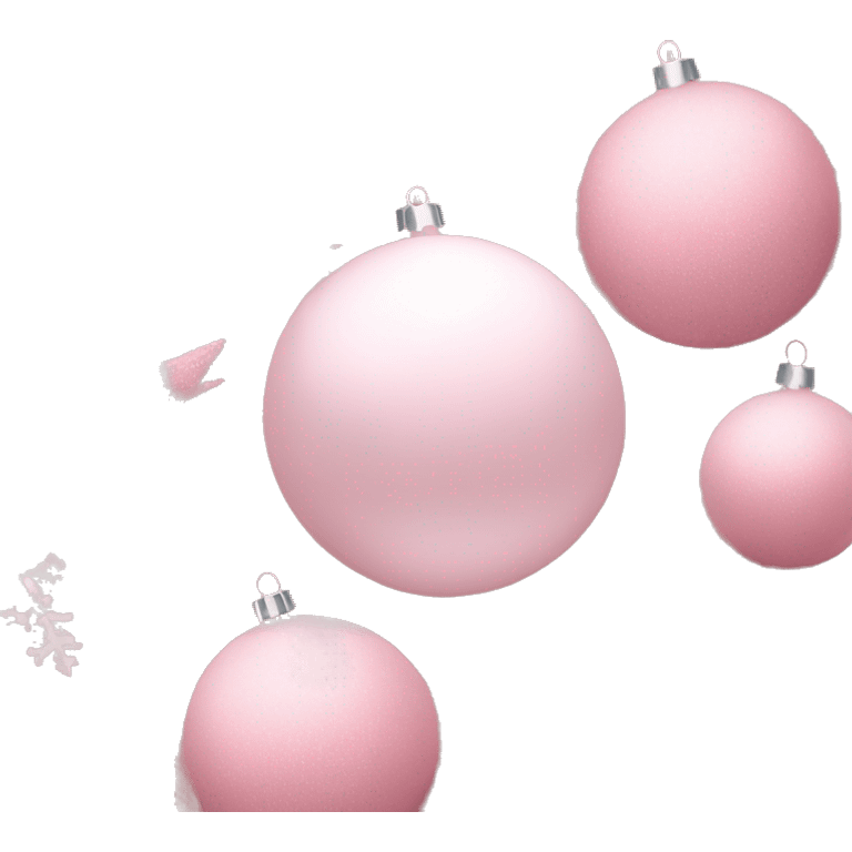 Pretty pink and soft christmas decor emoji