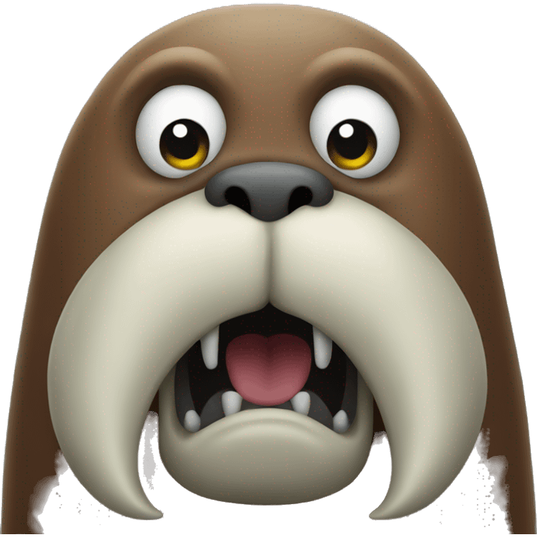 Scary walrus emoji