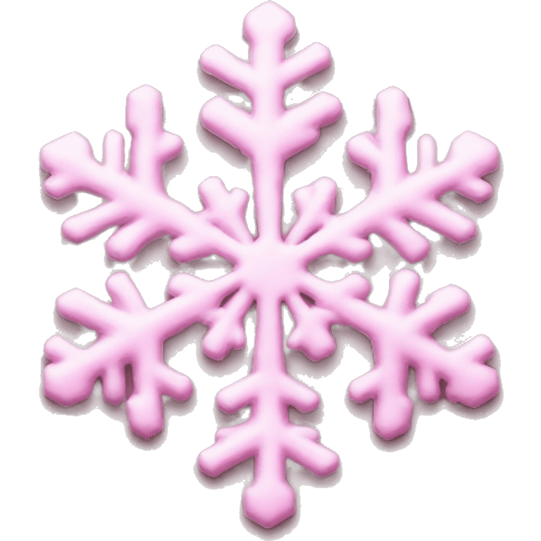 Baby pink snow flake emoji