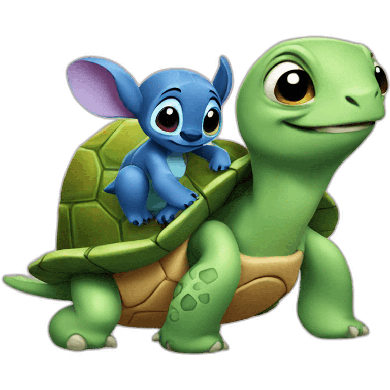 Stitch And turtle emoji