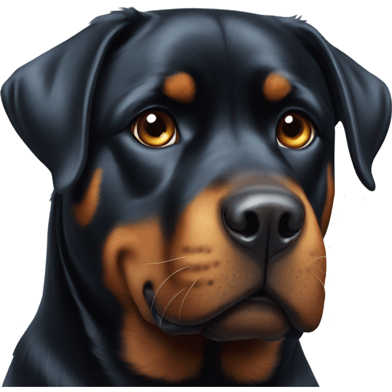 Rottweiler with blue eyes emoji