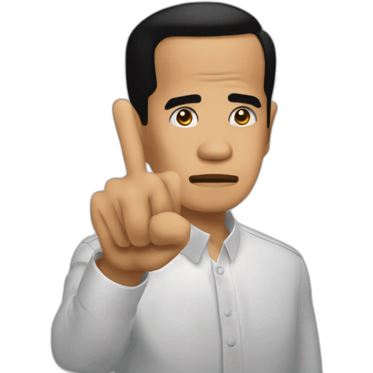 Jokowi Silent hand emoji