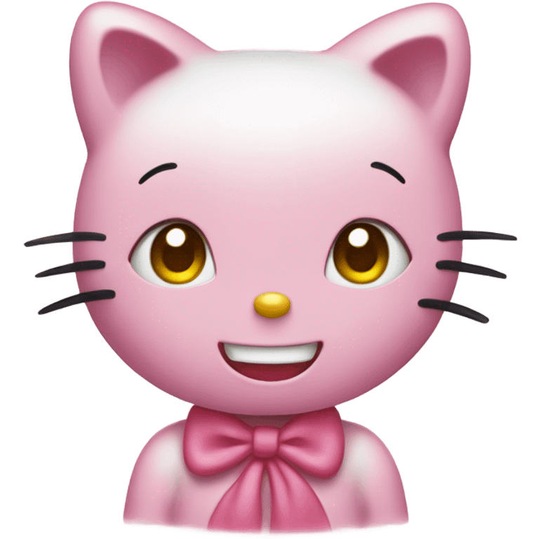 Hello kitty blushing emoji