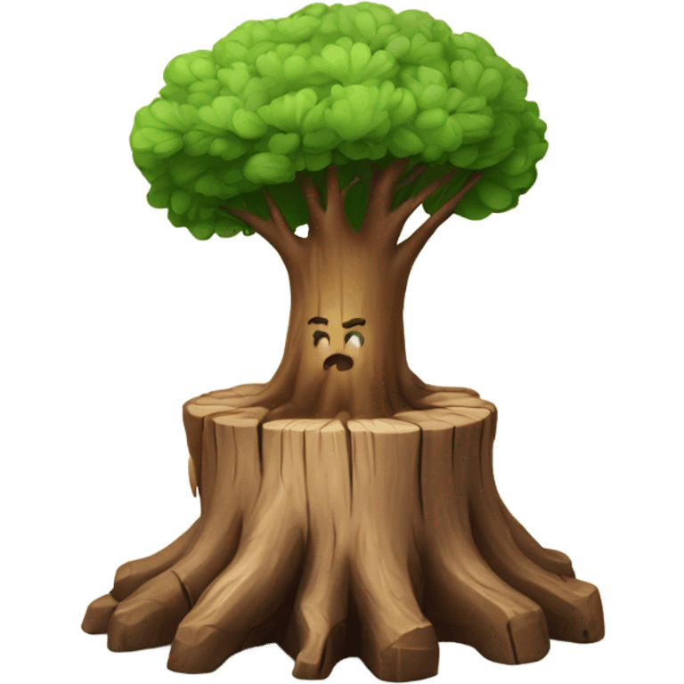 brain tree stump emoji