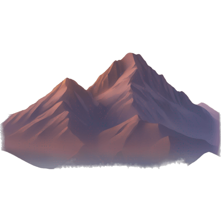 Mountain range with a sunset  emoji