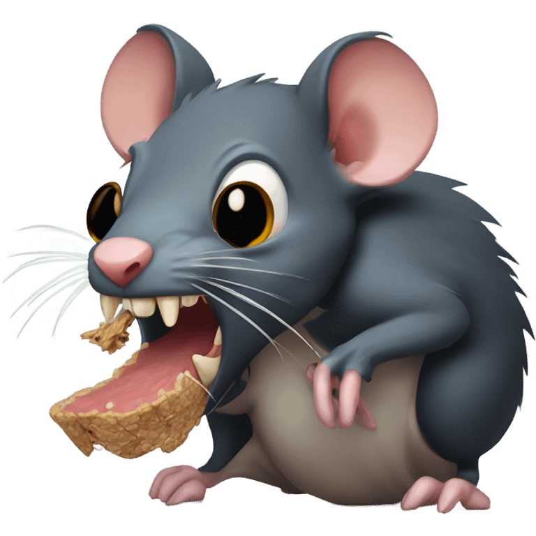 Horror rat eating rat emoji