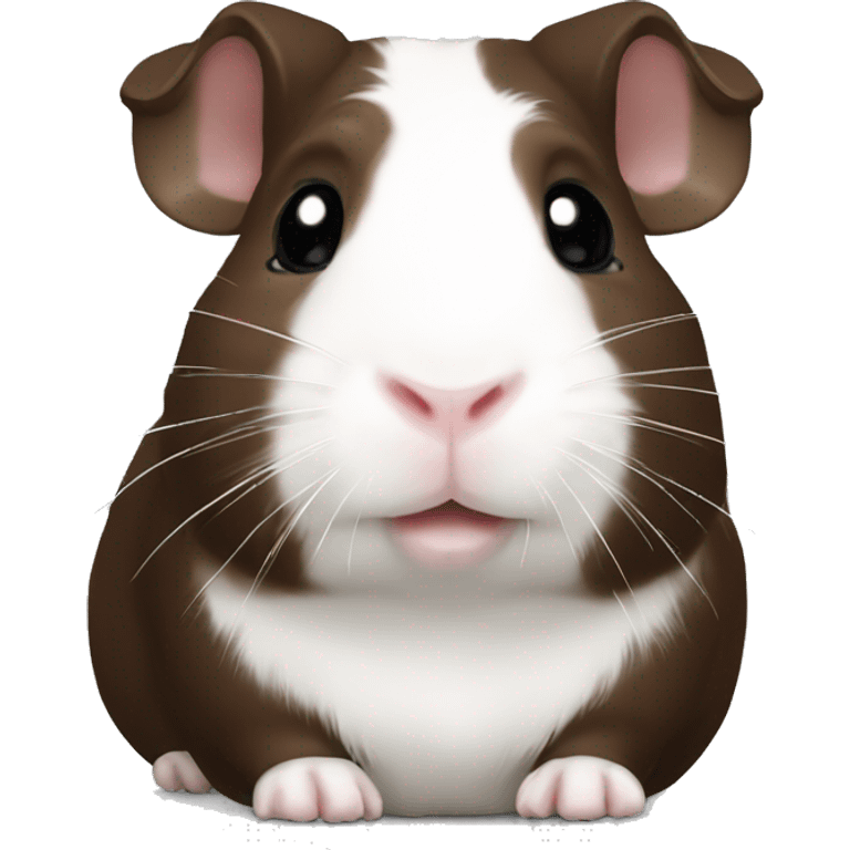 Guineapig dark brown white emoji