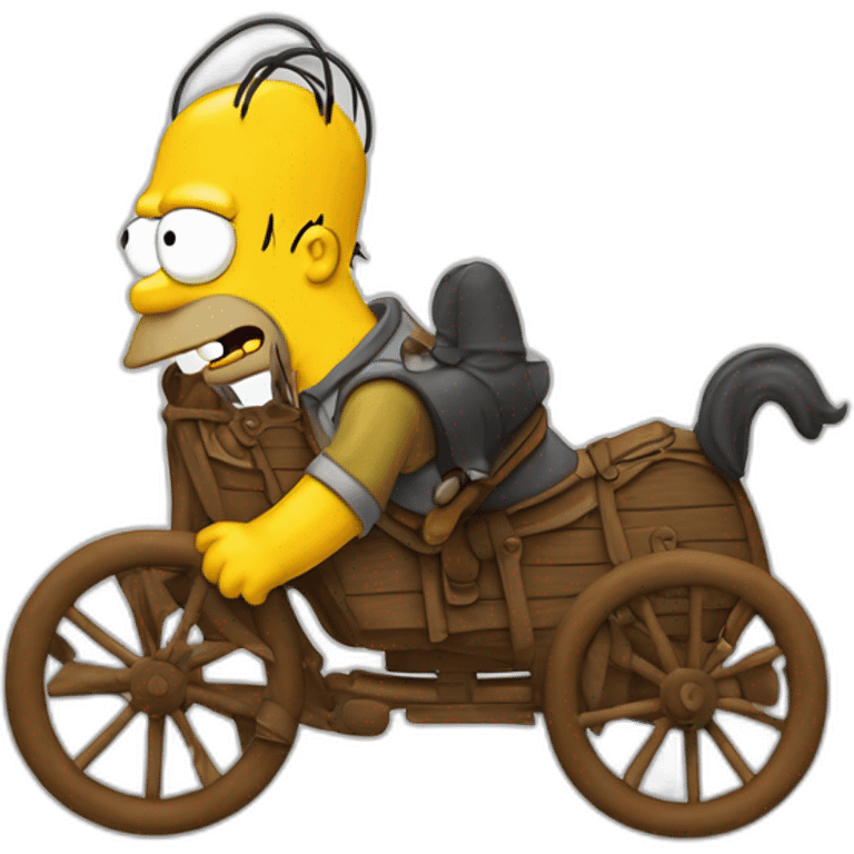 Homer Simpson sur un cheval emoji