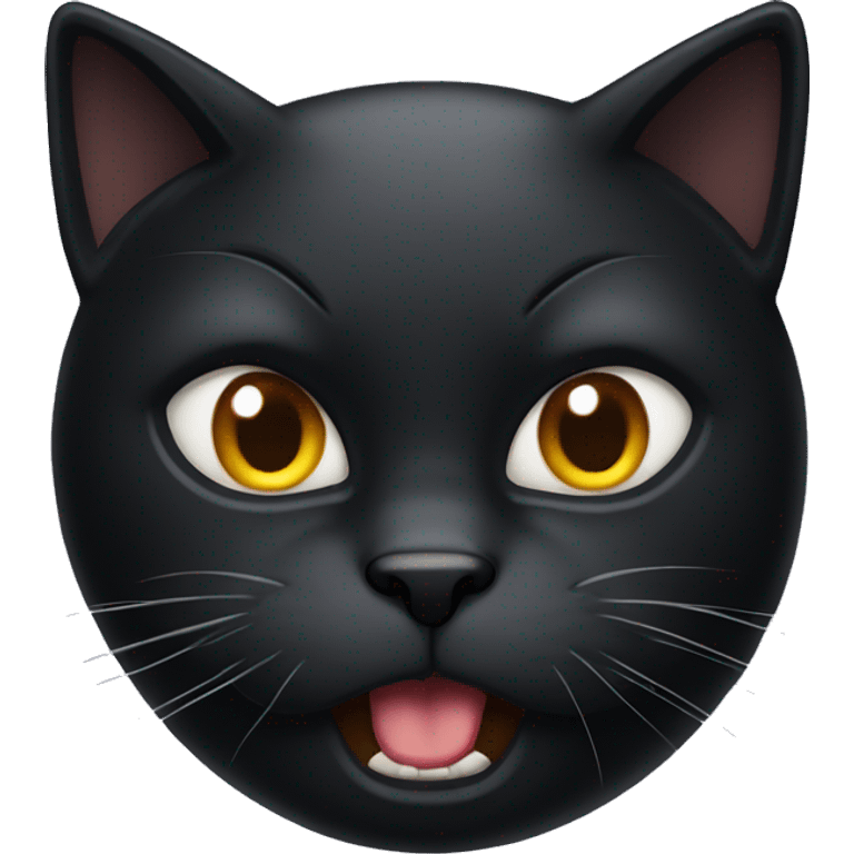 Angry black cat emoji