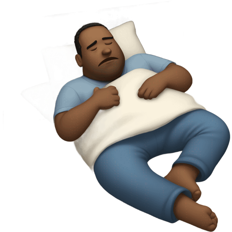 Fat guy sleeping  emoji