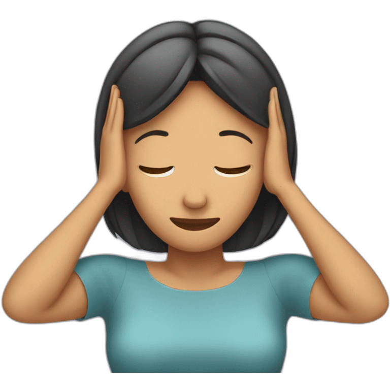 woman who is covering her ears emoji