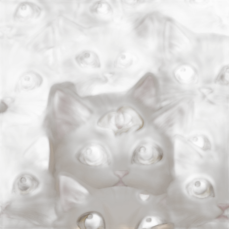 eyes with heart shaped kittens emoji