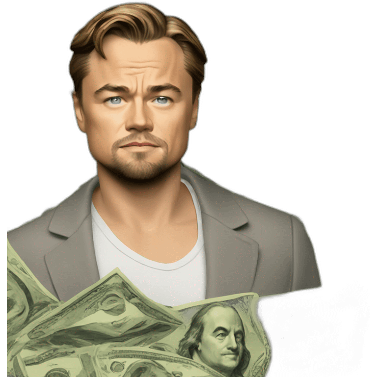 leonardo dicaprio and money emoji