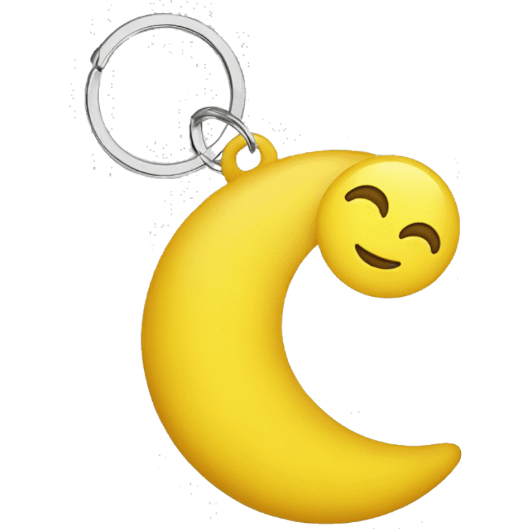 crescent yellow keychain emoji