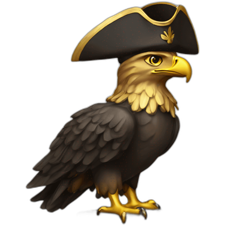 statue golden eagle with napoleon tricorne hat emoji