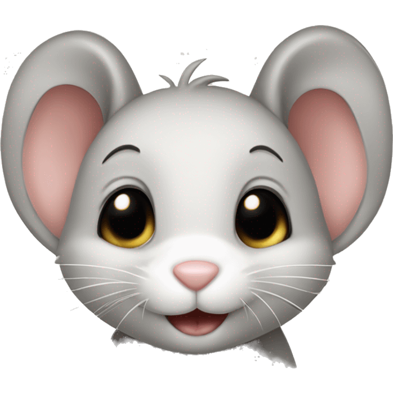 Cute mouse and rabbit  emoji