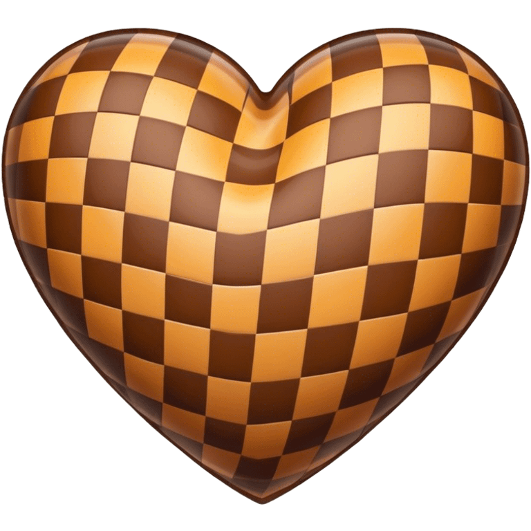 Plaid heart brown  emoji