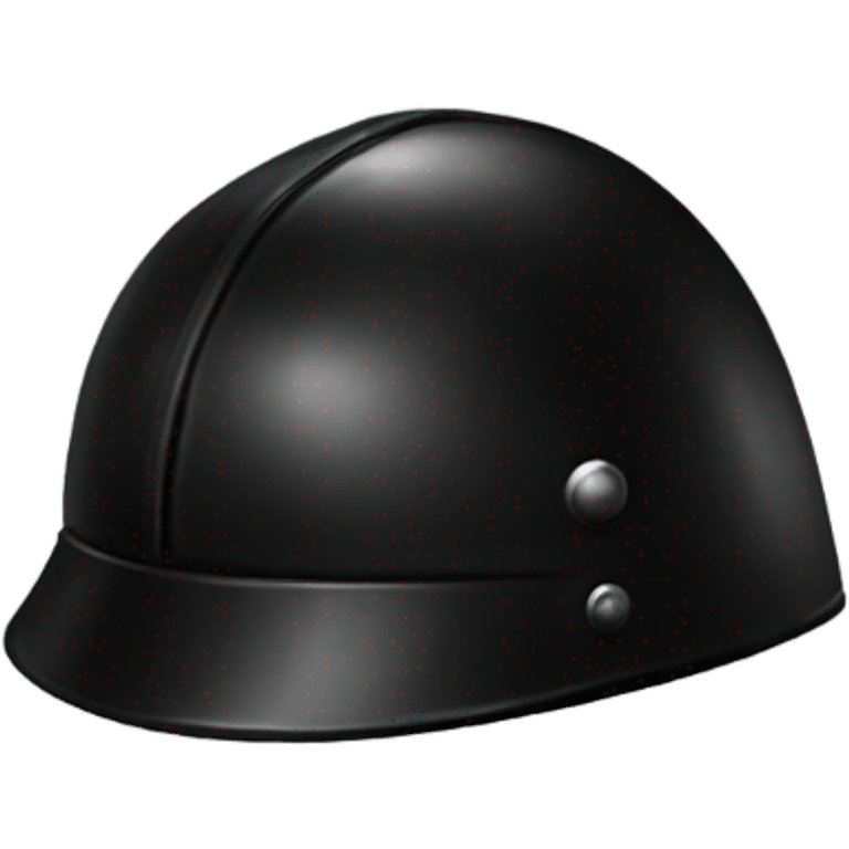 black leather helmet emoji