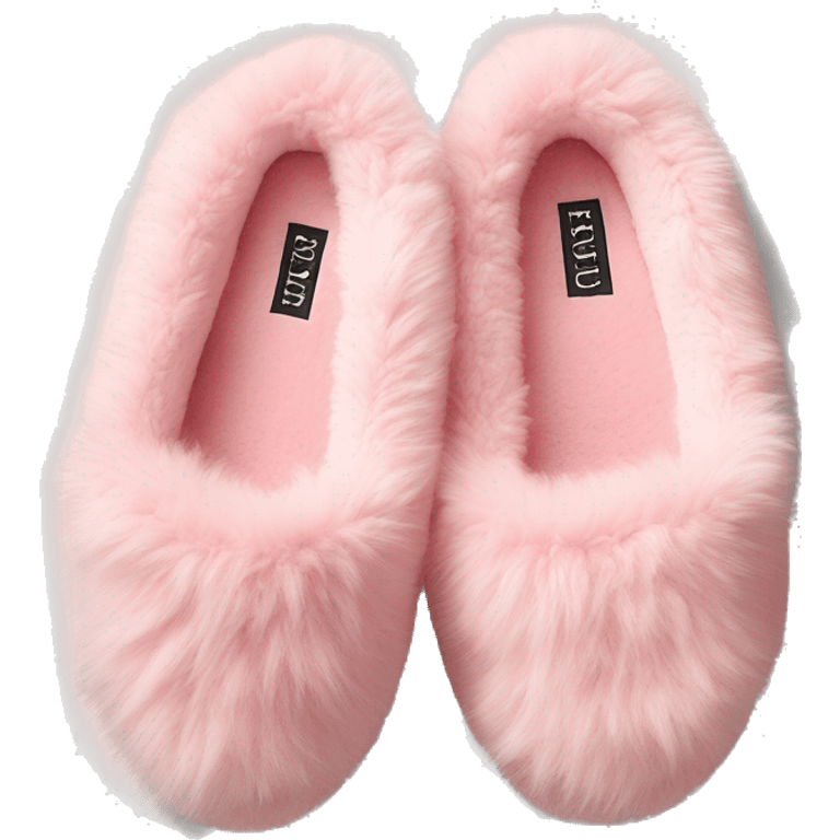 Light pink Victoria’s Secret fuzzy slippers emoji