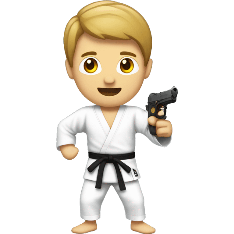 karate master holding a pistol emoji