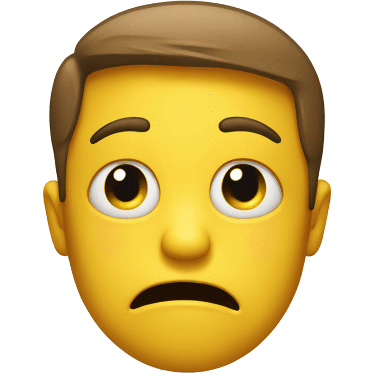 Yellow emoticon with suffering expression  emoji