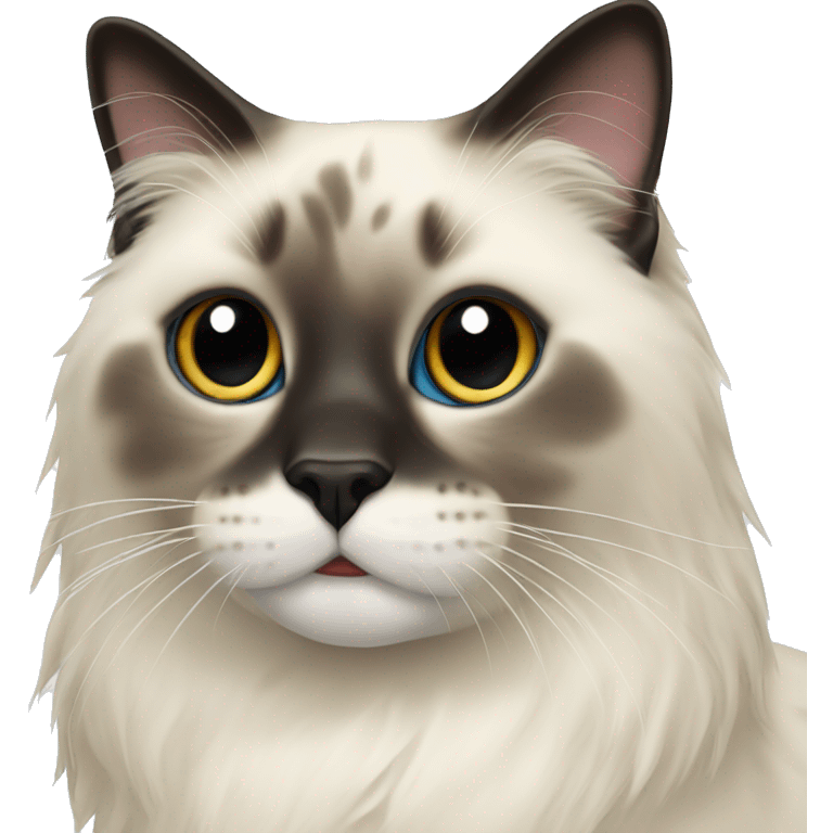 Seal point ragdoll cat  emoji