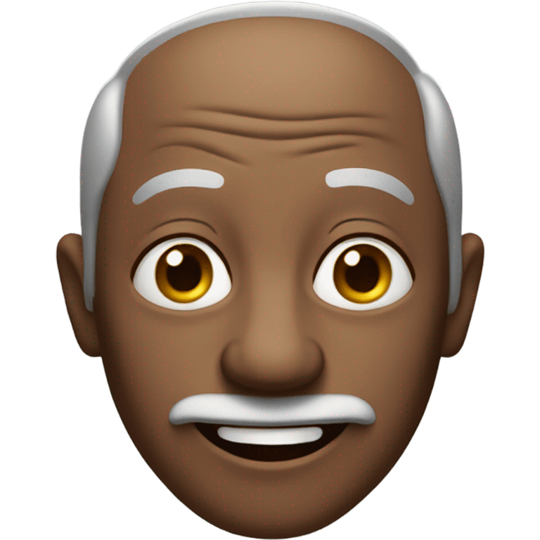 Grandpa with boogers and awkward smile emoji