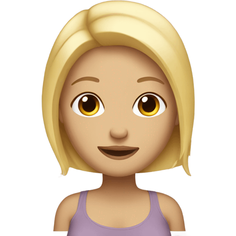 Pregnant blonde girl  emoji