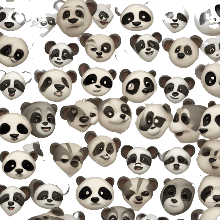 Raccoon panda emoji