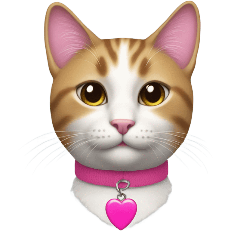 Cat with pink heart emoji