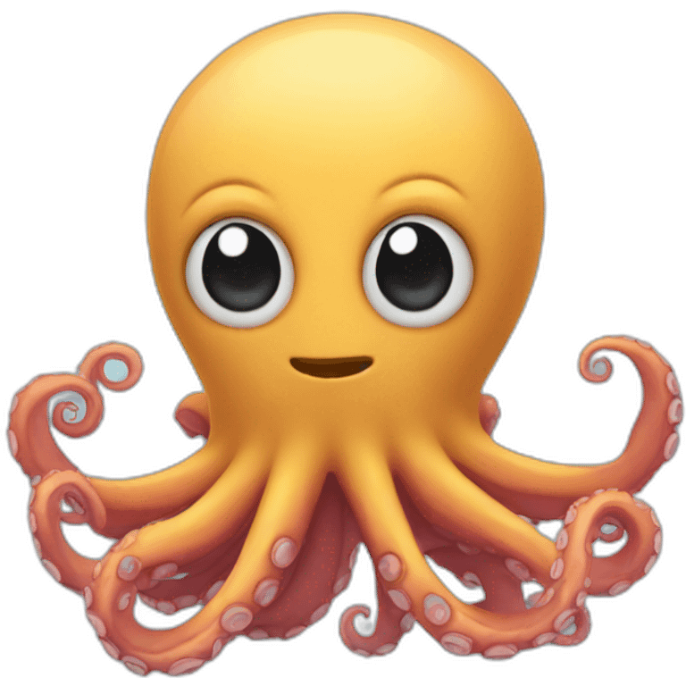 An octopus wearing a hoodie emoji