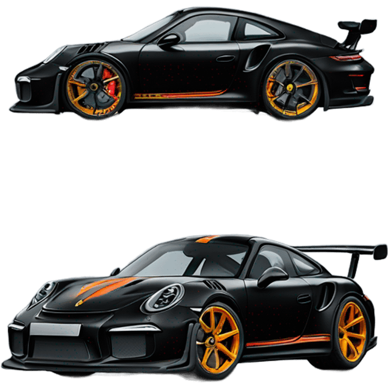 black porshe 911 gt3 rs emoji