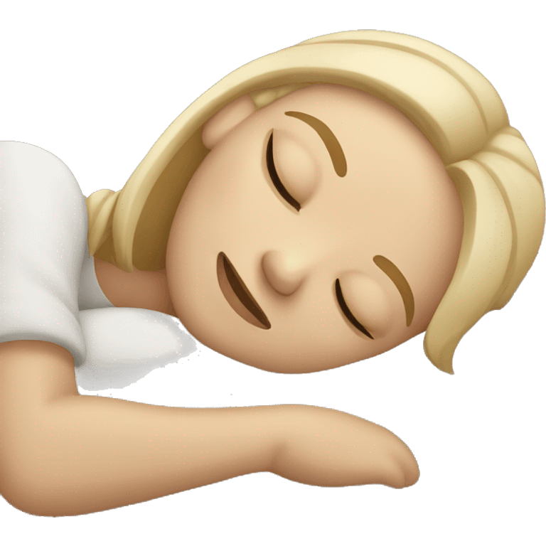 White female sleeping  emoji